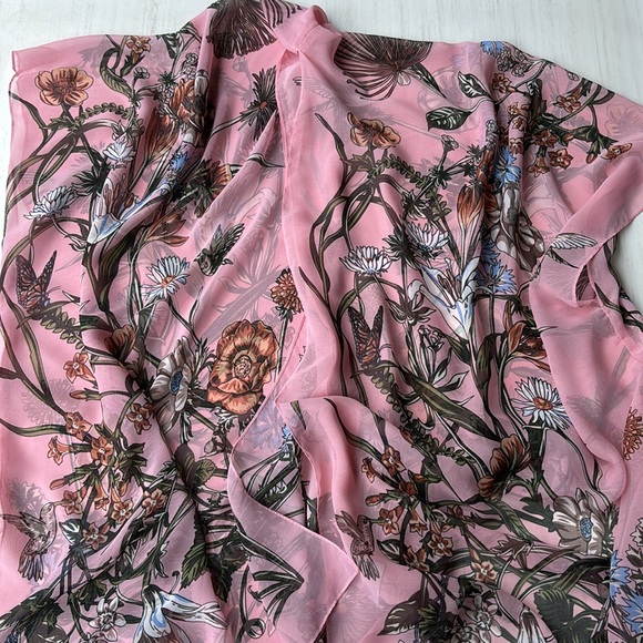 Boho Pink Chiffon Kimono - Picture 8 of 10